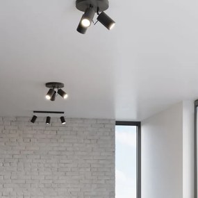 Spot RING 3xGU10/40W/230V negru Sollux SL.1016