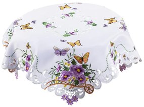 Față de masă brodată FLUTURI