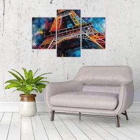 Tablou - Pictură a Turnului Eiffel II. (90x60 cm)