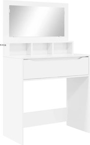 vidaXL Mese de toaletă pentru dormitor Alb lucios 80 x 39,6 x 135 cm