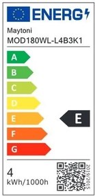 Aplica LED ambientala reglabila design modern minimalist Nuance negru