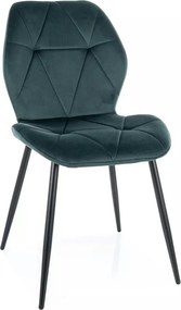 Scaun RICK, verde inchis - Bluvel 78, stofa catifelata/metal, 48x41x86