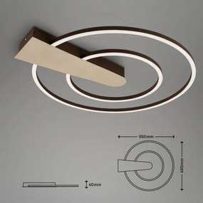 Plafonieră LED dimabilă Briloner 3543-017 NICO LED/25W/230V auriu