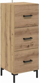 vidaXL Bufet Stejar Artizanal 34,5 x 34 x 90 cm Lemn compozit