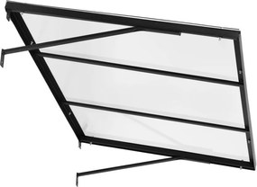 Copertină de intrare din policarbonat deasupra ușii cu structură din oțel Lățime: 80 cm | Lungime: 110 cm