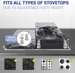 Protecții de aragaz 2 buc. din sticlă temperată 30x52 cm Universal Highland Cattle – Wenko