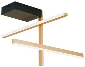 Plafoniera LED moderna stil minimalist STARGATE 27W negru/auriu