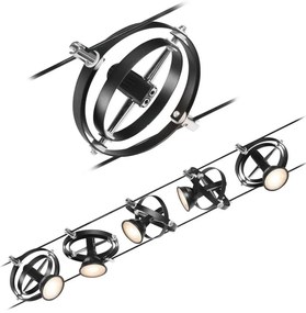 Paulmann 94440 - Set 5xGU5,3/10W Spot CARDAN 230V negru