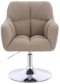 HR550N Scaun Latte Boucle cu Bază Cromata