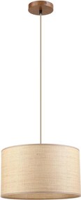 Lustră pe cablu AIDA 1xE27/15W/230V Ø35 cm stejar/rafie