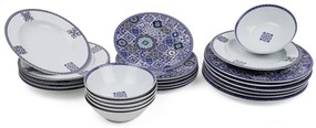 Serviciu de masă din porțelan, 24 piese, albastru