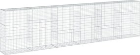 vidaXL Coș gabion cu capac, 600x50x150 cm, fier galvanizat
