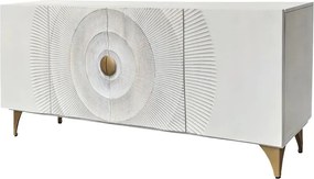 Comoda design vintage Golden Sunset 180cm alb