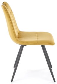 Scaun K521 velvet mustariu