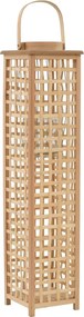 vidaXL Suport de lumânări suspendat tip felinar, natural, bambus