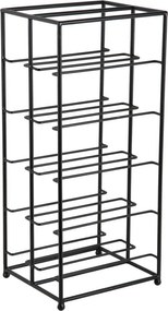 Raft pentru sticle de vin negru din metal număr de sticle 10 25x57x22,5 cm Dual Floor – PT LIVING