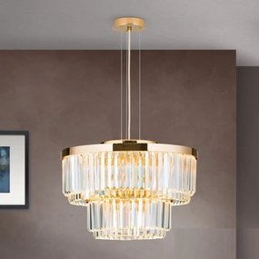 Candelabru, Lustra LED design LUX PRISM, 24K gold plated