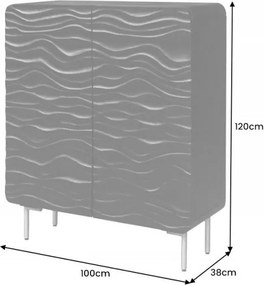 Dulap din lemn de mango Lagoon 120cm, negru
