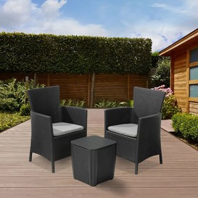 Set mobilier de grădină pentru balcon Iowa II cu masă Luzon grafit