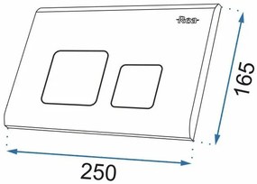 Cadru WC incastrat Rea cu buton H Auriu