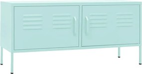 vidaXL Comodă TV, verde mentă, 105x35x50 cm, oțel
