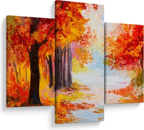 Tablou - Pictura, toamna colorată (90x60 cm)