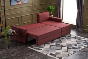 Coltar Extensibil pe Dreapta, Cadru Lemn de Brad, Ece, Bordo