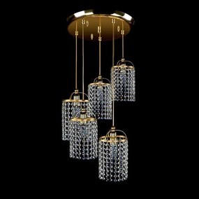 Lustra cu 5 pendule Cristal Bohemia Exclusive SMALL GAME 05-05