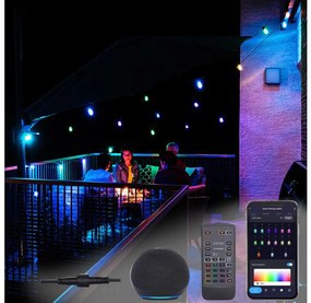 Lanț LED RGB+CCT dimabil LED/15W/230V 15m Wi-Fi Tuya IP65 Immax NEO 07900L + telecomandă