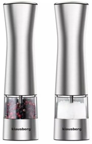 Râșnițe electrice pentru sare și piper, gri, Klausberg KB-7610