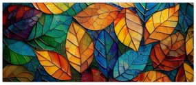Tablou - Mozaic din frunze (120x50 cm)