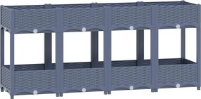 vidaXL Strat înălțat, 160x40x71 cm, polipropilenă