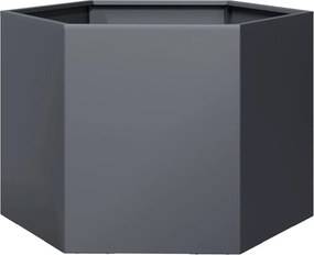 vidaXL Jardinieră de grădină antracit 69x60x45 cm oțel hexagonal