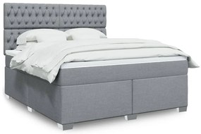 vidaXL Pat continental, gri deschis, 180x200 cm, material textil
