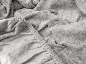 Cearsaf Frotir cu elastic EXCLUSIVE 90x200 cm gri deschis