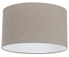 Abajur din bumbac Taupe cu interior alb 35/35/20
