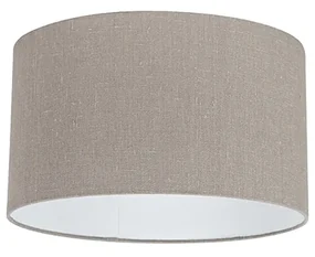 Abajur din bumbac Taupe cu interior alb 35/35/20