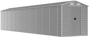 vidaXL Șopron de grădină gri deschis 191x980x198 cm, oțel galvanizat