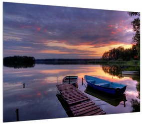 Tablou cu peisaj romantic cu lac (70x50 cm), în 40 de alte dimensiuni noi