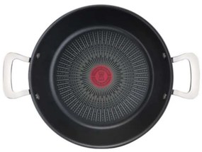 Tigaie wok Tefal G2557172 SHAL26CV M UNLIMITED, 26 cm, Capac, Acoperire antiaderenta, Thermo-Signal, Inductie, Negru