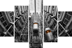 Tablou cu lift în clădire (150x105 cm)