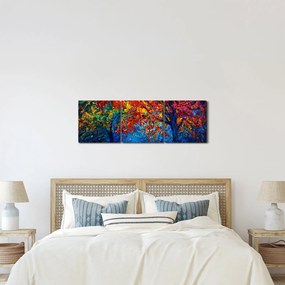 Tablou cu pictura naturii (cu ceas) (90x30 cm)
