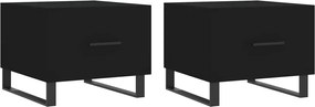 vidaXL Măsuțe de cafea, 2 buc., negru, 50x50x40 cm, lemn compozit