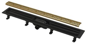 Rigola pentru dus, Alcadrain, Simple, cu gratar, 65 cm, auriu APZ10BLACK-650BRASS