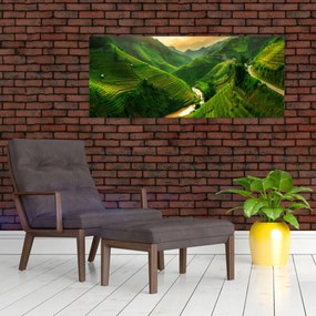 Tablou - Terase de orez Mu Cang Chai (120x50 cm)