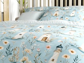 Lenjerie de pat din bumbac LIGHTHOUSE POLY albastru Dimensiune lenjerie de pat: 70 x 90 cm | 140 x 200 cm