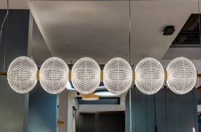 Lustră LED suspendată pe cablu PELLUCID LED/23W/230V auriu/transparent