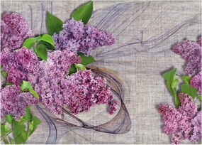 Tablou pe sticlă - Flori de liliac (70x50 cm)