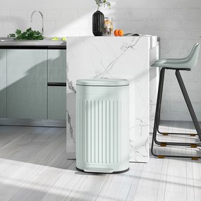 HOMCOM Coș de gunoi 30L cu pedală, capac, găleată interioară detașabilă, funcție Soft-Close, 36,5 x 31,2 x 60,8 cm, Verde | Aosom Romania
