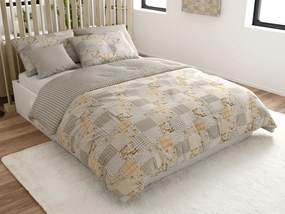Lenjerie de pat din bumbac Renforce PATCHWORK bej Dimensiune lenjerie de pat: 70 x 90 cm | 140 x 200 cm